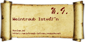 Weintraub István névjegykártya